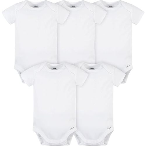 Gerber baby-boys 5 Pack Onesies Multi-packs Bundle Interlock 180 Gsm