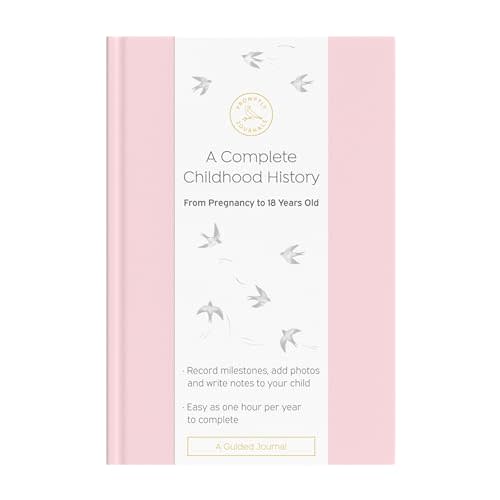 Promptly Journals, A Complete Childhood History: From Pregnancy to 18 Years Old (Blush Pink, Leatherette) | Baby Book and Pregnancy Journal | Baby Memory Book