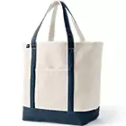 Large 5 Pocket Open Top Canvas Tote Bag | Lands' End