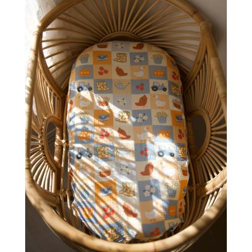 Organic Muslin Fitted Sheet - Bloom Barn – AEGI BLOOM