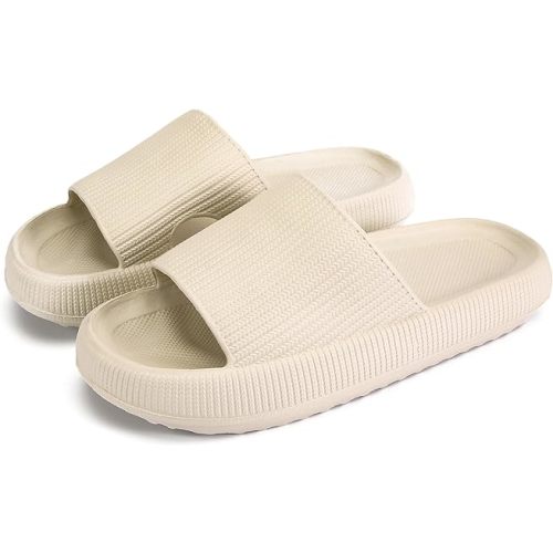 rosyclo Cloud Slippers for Women and Men, Pillow House Slippers Shower Shoes Indoor Slides Bathroom Sandals, Ultimate Comfort, Lightweight, Thick Sole, Non-Slip, Easy to Clean