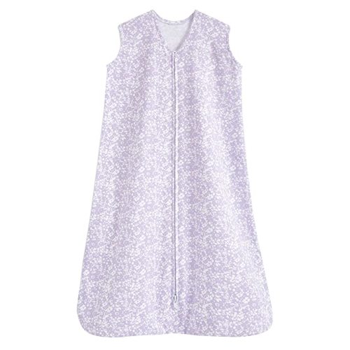 HALO SleepSack, 100% Cotton Wearable Blanket, Swaddle Transition Sleeping Bag, TOG 0.5, Aster Flowers-purple, Medium, 6-12 Months - Medium (Pack of 1)