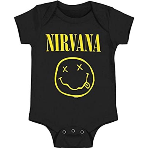 Nirvana Smiley Face Logo Infant Baby Romper Snapsuit (6-12 Months)