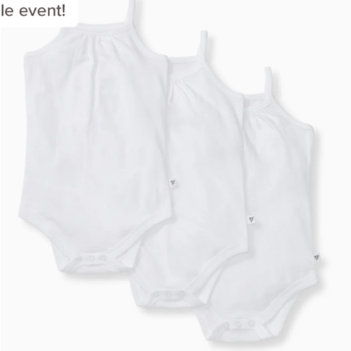 Solid Organic Cotton Baby Camisole Bodysuits 3 Pack – Burt's Bees Baby