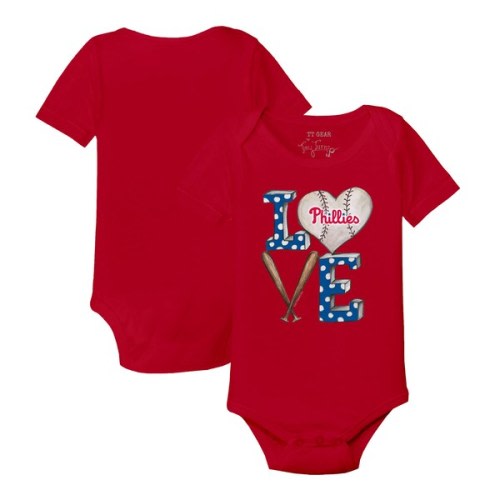 Infant Philadelphia Phillies Tiny Turnip Red Baseball Love Bodysuit