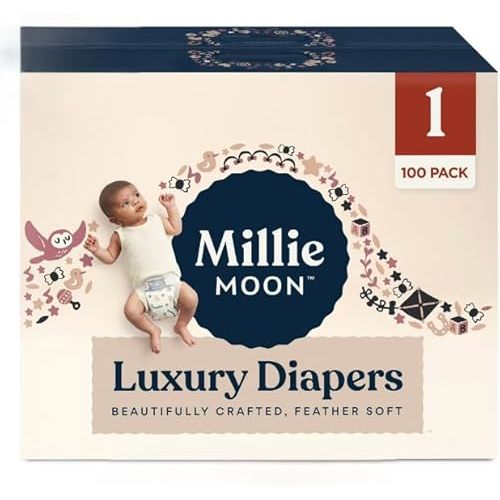 Millie Moon Luxury Diapers (1, 100, Count)
