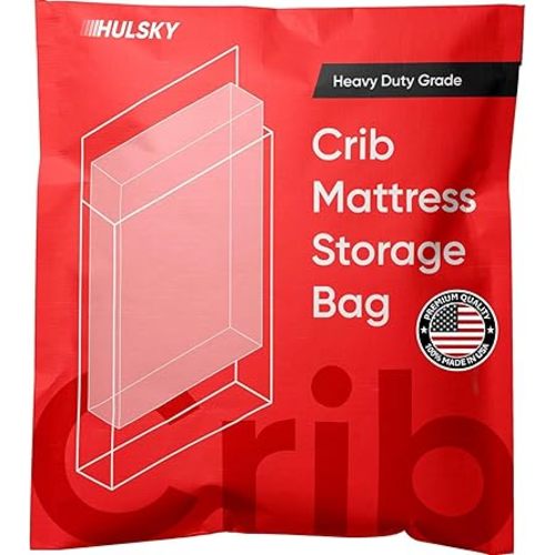 Crib Mattress Storage Bag - Premium Quality - 4 Mil Heavy Duty Bag for Moving and Storage - Waterproof, Dustproof, Tear Resistant - BPA and Phthalate free