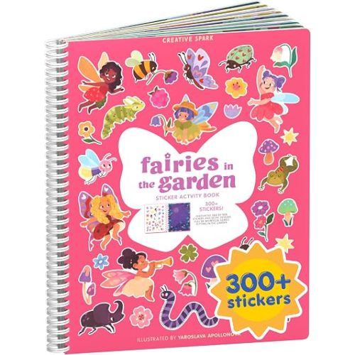Fairies in The Garden 300+ Kids Sticker Book by Cupkin Toddler Road Trip Coloring and Sticker Book, Road Trip Essentials, 8 Coloring Pages 8 Side by Side Scenes for Ages 2–8 Years