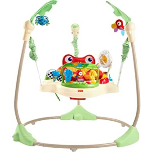 Fisher-Price Baby Bouncer Rainforest Jumperoo Activity Center with Music Lights Sounds and Developmental Toys