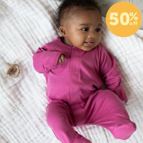 berry wine organic organic cotton magnetic parent favorite footie – Magnetic Me