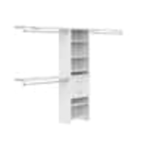 ClosetMaid Impressions 55.12-121.12 in. W White Adjustable 2-Drawer 8-Shelf Wood Closet System 10000-06938