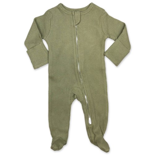 Sagebrush Green Waffle Footed Jammies – Cowkid Clothing Company