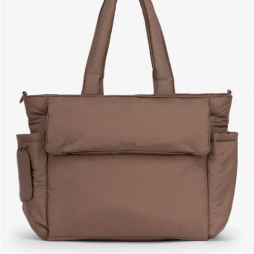 Diaper Tote Bag with Laptop Sleeve in Hazelnut | CALPAK