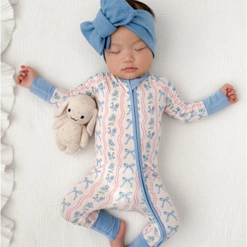 Amelia Bow Zipper Romper – In my Jammers