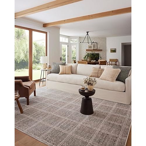 Loloi Angela Rose Ember Collection EMB-10 Fog/Dove 5'-3" x 7'-6" Area Rug