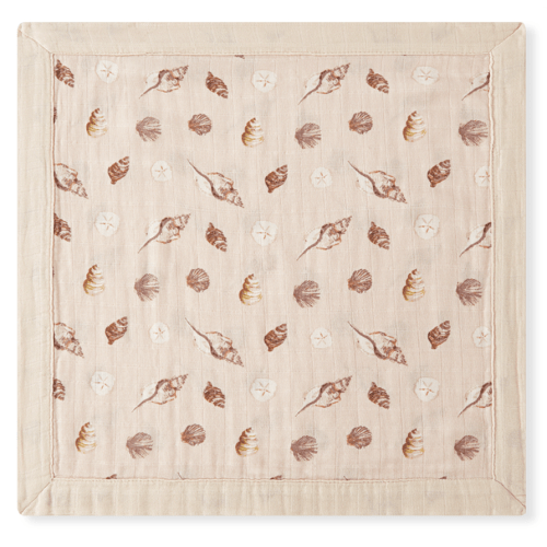 Seashells Mini Lovey Security Blanket | MILKBARN | Baby Blankets