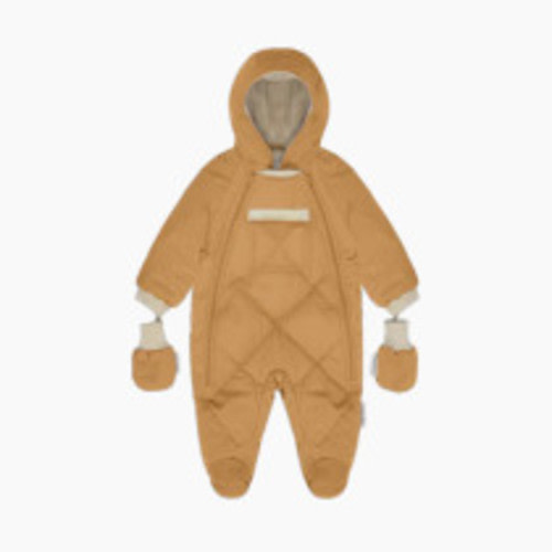 7AM Enfant Benji Snowsuit Bebe - Cognac Quilted, 6-12 M