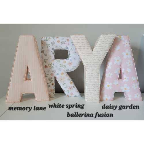Baby Room Decor Fabric Letters PRICE PER LETTER Baby Shower, Birthday Gift Wall/Shelf Decor Free Standing/Hang