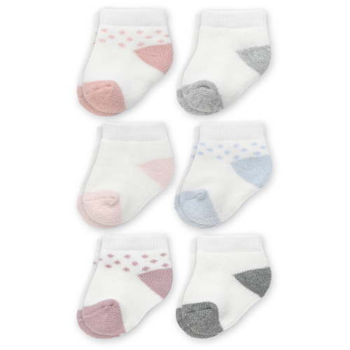 Carter's Child of Mine Baby Girl Ankle Socks, 6 Pack, 0-6 Months