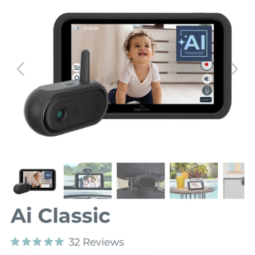 Tiny Traveler Ai Classic HD Baby Monitor For Your Car & Beyond - TT006