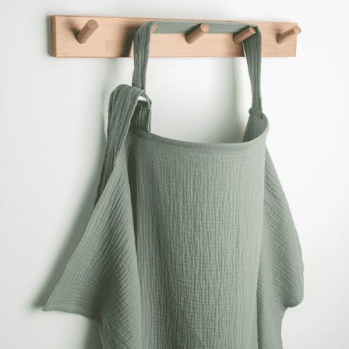 Muslin Nursing Cover for Baby Breastfeeding, Soft & Breathable Breastfeeding Cover for Mom by Comfy Cubs - Fern