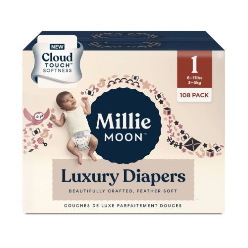 Millie Moon Luxury Diapers - (Select Size and Count), Size: 1