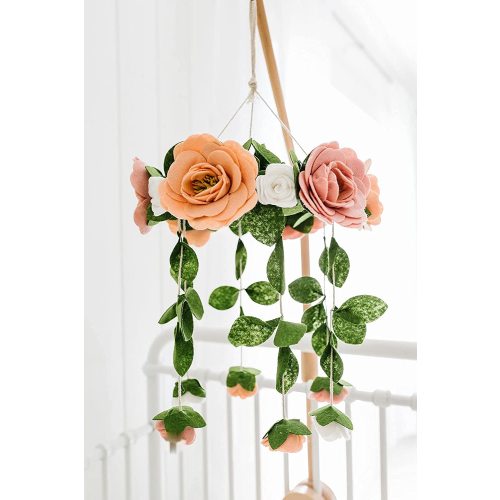 Felt Roses, Baby Crib Mobile