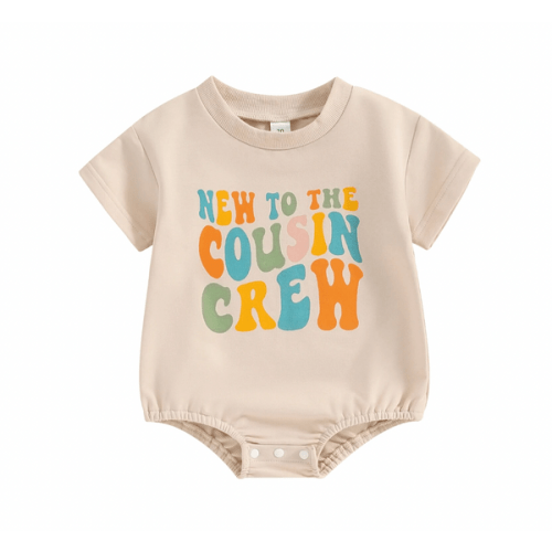 NEW TO THE COUSIN CREW Onesie - Hazel & Bo