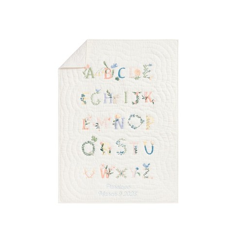 Floral ABC Baby Quilt