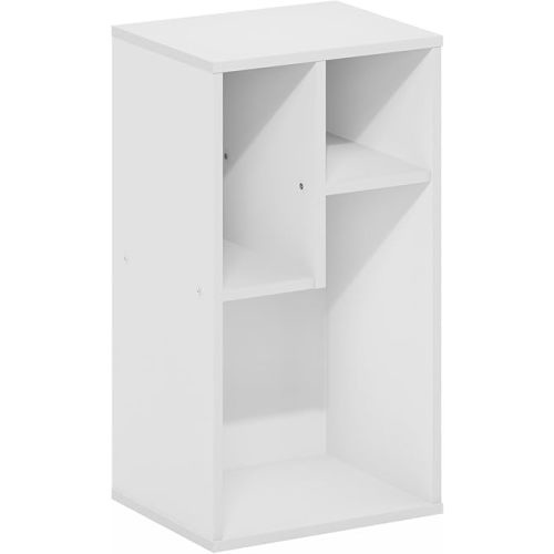 Furinno Daly 3-Cube Irregular Cubes Bookcase, Bookshelf, Storage Organizer, White