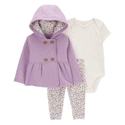 Baby 3-Piece Floral Little Jacket Set