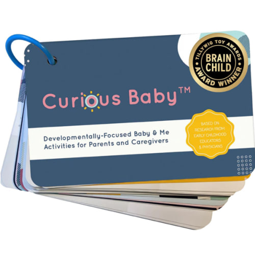 Curious Baby™ Award Winning 40+ Activities for Baby & Me (0-12 Months) | Developmentally-Focused and Stimulating Creative Playtime Ideas for Baby & Me | Includes Black/White High-Contrast Cards