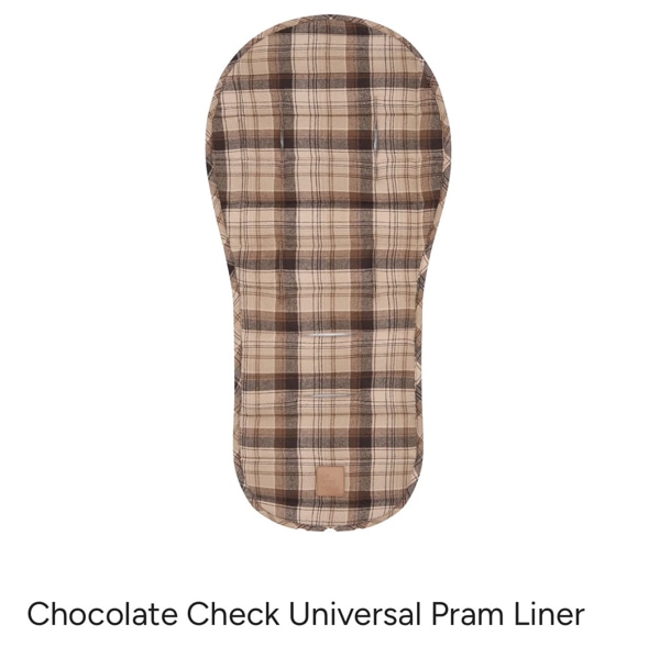 Chocolate Check Universal Pram Liner