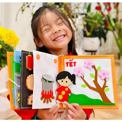Tết Handmade Activity Book for Kids, Tết Gift for Kids, Vietnam Felt Activity Book, Vietnamese Children's Book, Vietnamese Lunar New Year
