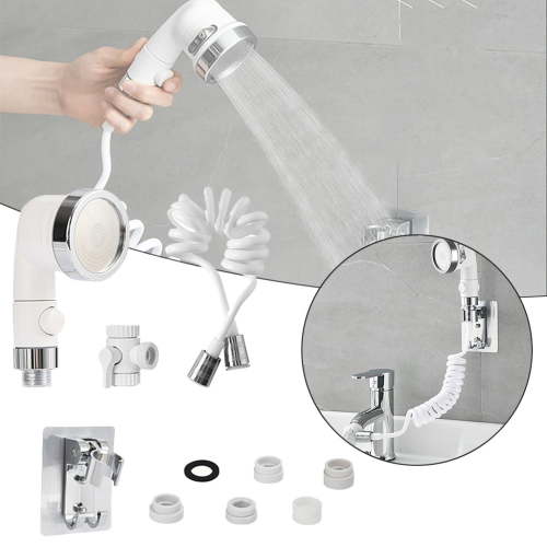 Prime Exclusive Deals! Lssam External Hand Shampoo Faucet with Baby Bath Shower Head & Tub Sprayer Attachment, Spray Nozzle for Bathtub Faucet