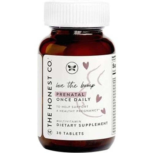The Honest Company Love the Bump Prenatal Once Daily Supplement | NSF-Certified, Non-GMO | 30 Count Tablets