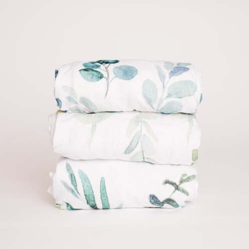Leafy Bassinet Fitted Sheet Set