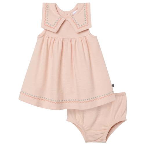 Modern Moments by Gerber Baby Girl Novelty Embroidered Collar Dress and Diaper Cover, 2-Piece, Sizes 0/3 Months - 24 Months