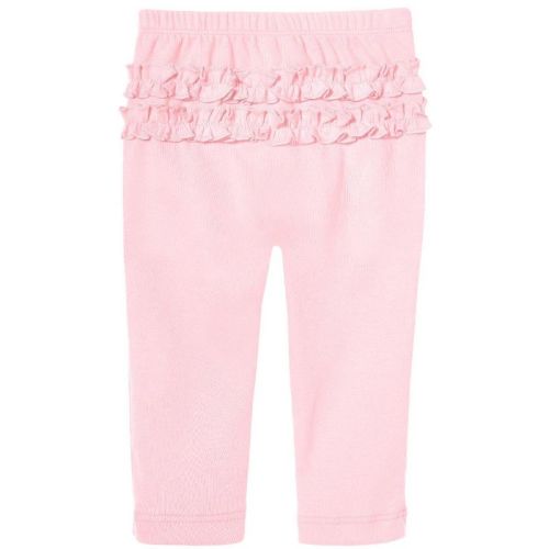 City Threads Usa-made Baby Ruffle Butt Soft Cotton Leggings | White - 0/3m