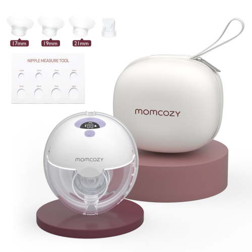 Momcozy M5 Wearable Breast Pump, Electric Breast Pump Hands Free Purple, One Pump Only
