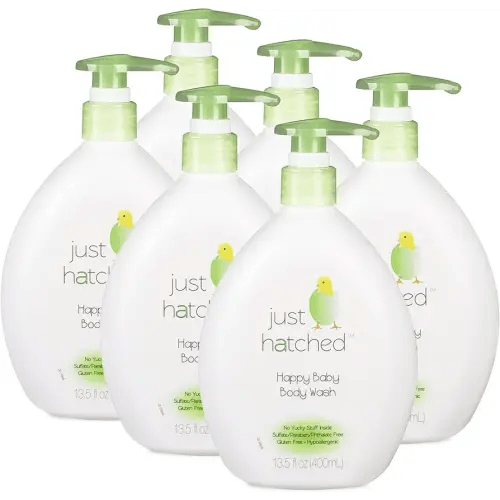Happy Baby Body Wash Multi-Pack - Gentle Bath + Body Cleanser, Huggable Yummy Fragrance for Newborns, Hypoallergenic, No Yucky Stuff & Harsh Ingredients, 13.5 fl oz (6 Pack)