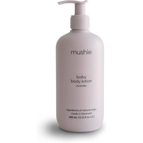mushie Baby Organic Body Lotion | Moisturize, Soothe, and Hydrates Dry Skin | Made in Denmark, 13.53 fl oz (Lavender)