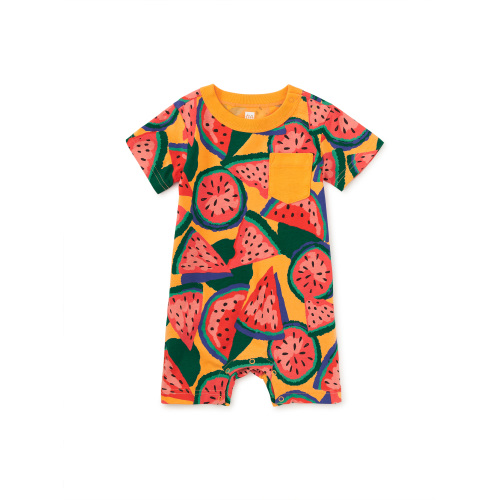 Pocket Shortie Baby Romper | Tea Collection