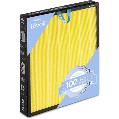 LEVOIT Genuine Vital 100S-P Air Purifier Pet Allergy Replacement Filter, Supports HEPA Sleep Mode, High-Efficiency Activated Carbon Filters, Vital 100S-RF-PA , 1 Pack, Yellow