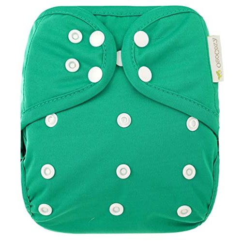 OsoCozy One Size Reusable Cloth Diaper Covers - Adjustable Snap Fit & Double Leg Gussets. Fits Babies from 8-35 Pounds.