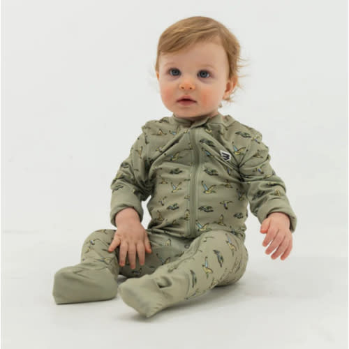 Baby Zip Up - Flying Ducks Green – BURLEBO