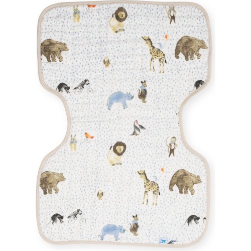 Cotton Muslin Multi-Layered Burp Cloth 14X21, Party Animals - Little Unicorn Nursing & Feeding | Maisonette