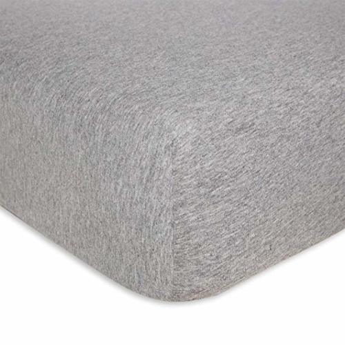 Burt's Bees Baby - Fitted Crib Sheet, Solid Color, 100% Organic Cotton Crib Sheet for Standard Crib and Toddler Mattresses (Heather Grey)