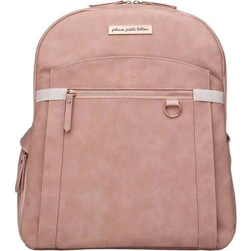 Petunia Pickle Bottom 2-in-1 Provisions Breast Pump & Diaper Bag Backpack | Designed for Busy Parents | Spacious Main Compartment for Carrying Essentials | Toffee Rose