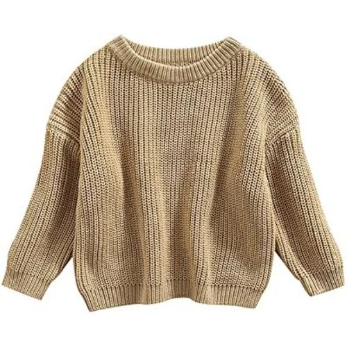 Baby Girl Boy Knit Sweater Blouse Pullover Sweatshirt Warm Crewneck Long Sleeve Tops for Infant Toddler